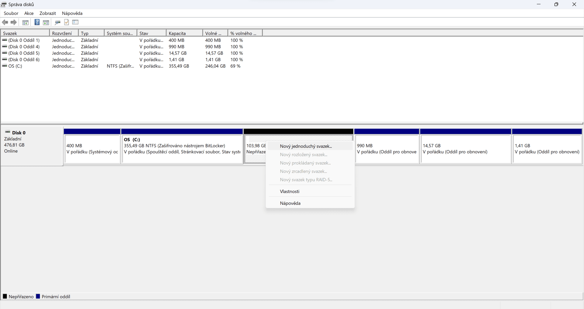 rozdělení disku - Windows č. 4